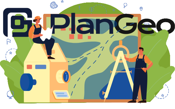 Geodet PLANGEO zaměřuje pozemek totální stanicí